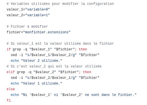 Simplifier l'édition répétitive d'une ligne de configuration avec un script
