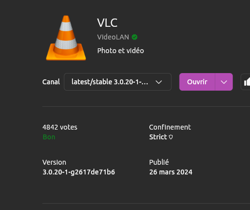 La version snap de VLC ne s'ouvre plus