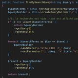 Résulats liés à une recherche avec Doctrine et Symfony