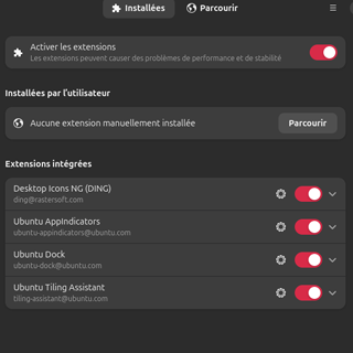 Gérer les extensions GNOME sur Ubuntu