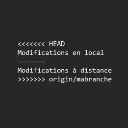Git conflit entre une branche locale et distante